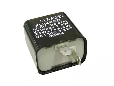 Vilkkurelee, Mekaaninen, 2-napainen, 12V - Moottoripyörän Valot, vilkut & heijastimet - 97595 - 1