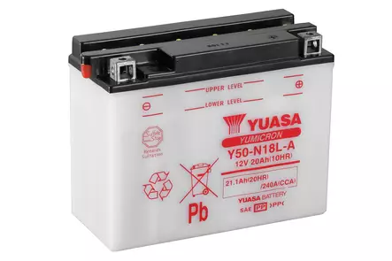 Yuasa akku, Y50-N18L-A (cp) Happopatruuna mukana (2) - Yleisosat - Akut - 107455 - 1