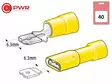 C-PWR LATTALIITTIMET KELT ERIST 6,3MM 40KPL - Yleisosat ja tarvikkeet - 41935 - 1