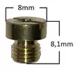 Pääsuutin, # 112 , Pyöreä, 6mm, Yhteensopiva: Dellorto - Mopon & Skootterin Kaasuttimen lisävarusteet - 99225 - 1