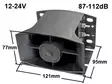 PERUUTUSHÄLYTIN 12/24V 112DB 127X78X95MM - Yleisosat ja tarvikkeet - 54135 - 1
