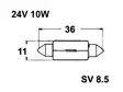 POLTTIMO 24V 10W 10X36MM - Yleisosat ja tarvikkeet - 68835 - 1