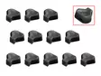 Sno-X Liukunasta teflon Polaris / 12kpl - Moottorikelkan Kytkimen rullat & liukunastat - 77305 - 1