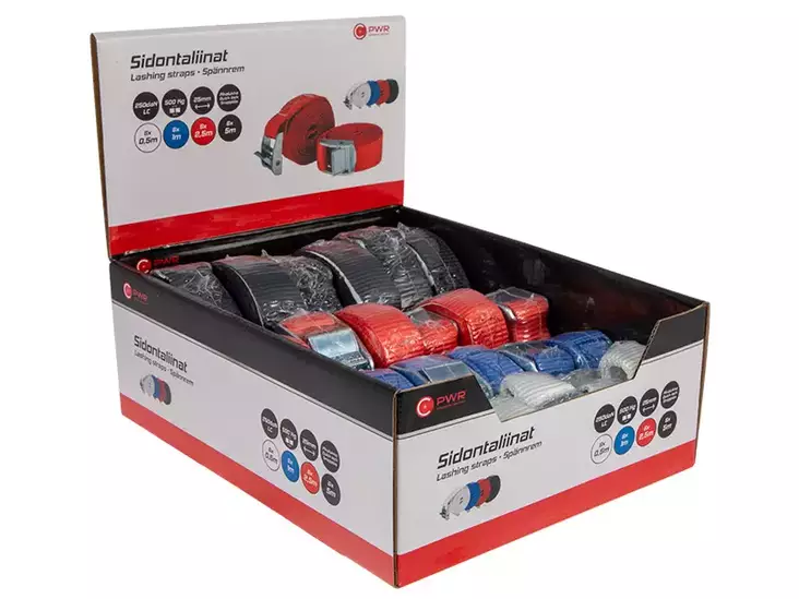C-PWR SIDONTALIINA 24KPL 25MM/250KG DISPLAY - Yleisosat ja tarvikkeet - 76346 - 1