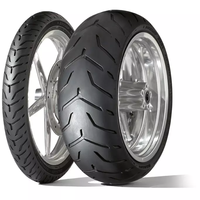 Dunlop D408F SW 130/80B17 65H TL Fr. Harley-Davidson (Slim White Sidewall) - MP renkaat - Custom-touring - 72756 - 1