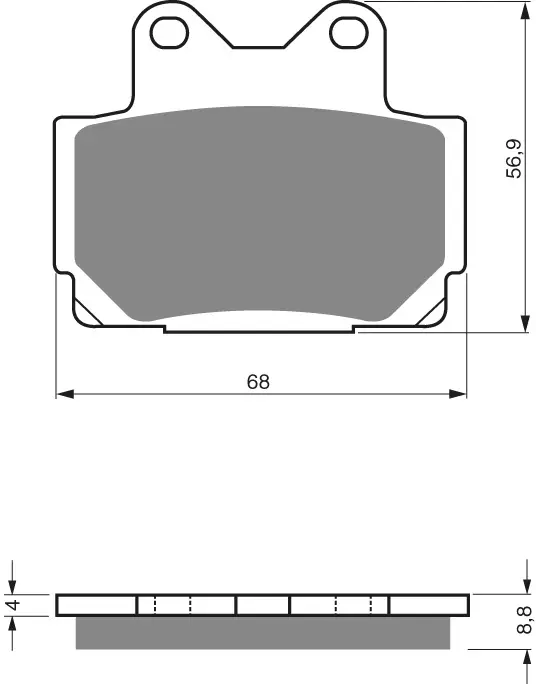 GOLDFREN Jarrupalat 067 Ceramic carbon AD - Moottoripyörän Jarrupalat - 87666 - 1