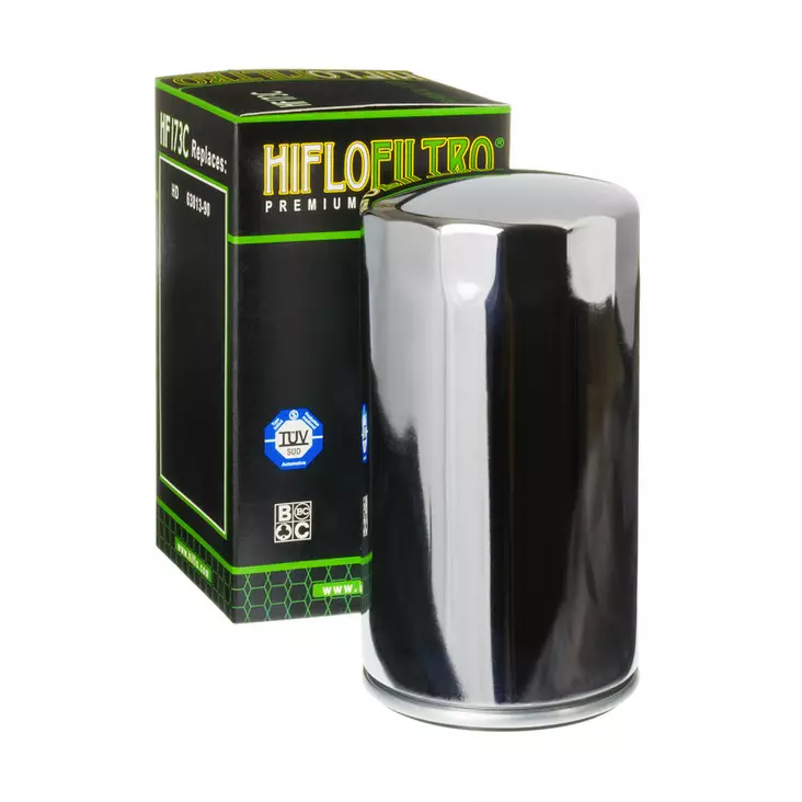 HiFlo öljynsuodatin HF173C Kromi - Moottoripyörän Öljynsuodattimet - 106586 - 1
