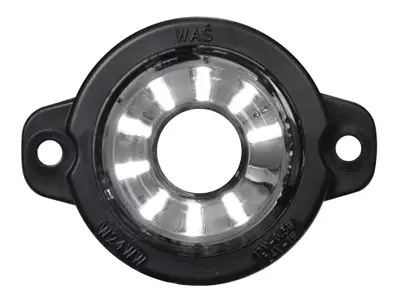 LED-ÄÄRIVALO VALK. PYÖREÄ 12/24V HALK. 60,5MM REIKÄMALLI - Yleisosat ja tarvikkeet - 51606 - 1