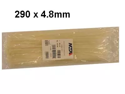 NIPPUSIDE 100 KPL PUSSI 290X4,8 VALKOINEN - Yleisosat ja tarvikkeet - 36556 - 1