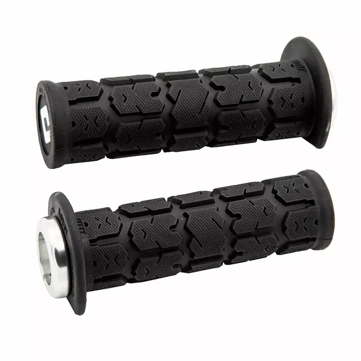 ODI (Single-Clamp) GRIPS ROGUE ATV/PWC - V2.1 L/O 125mm ¾ Flg Black w/Silver Cla - Moottoripyörän Ohjaus & hallinta - 81206 - 1