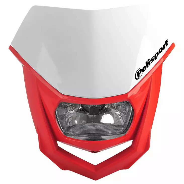 Polisport HALO Headlight White/red (8) - Moottoripyörän Valomaskit - 105626 - 1