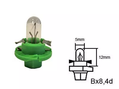 POLTTIMO 12V 0.5W BX8.4D VIHREÄ - Yleisosat ja tarvikkeet - 69096 - 1
