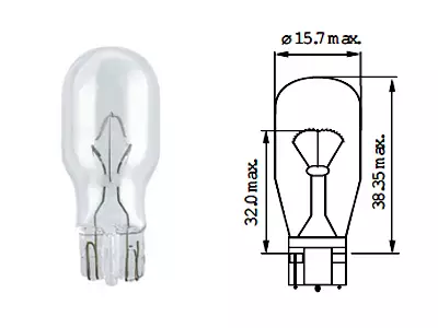 POLTTIMO 12V 10W T15 LASI - Yleisosat ja tarvikkeet - 68656 - 1