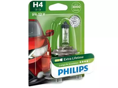 POLTTIMO PHILIPS H4 12V LL ECOVISION BLISTER - Yleisosat ja tarvikkeet - 74146 - 1