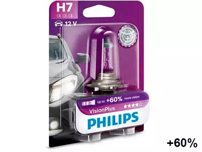POLTTIMO PHILIPS H7 12V VISION+ BLISTER - Yleisosat ja tarvikkeet - 74036 - 1