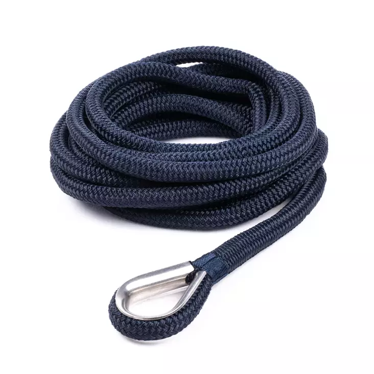 Qvarken Kiinnitysköysi Dockline koussilla 16mm 6m navy sin - Veneen kiinnitys - 110896 - 1