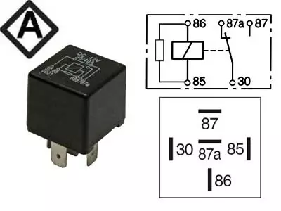 RELE 12V 20/30A VASTUS A-KYTKENTÄ - Yleisosat ja tarvikkeet - 69856 - 1
