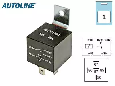 RELE 12V 40A 5-NAP. 2X87 BLISTER - Yleisosat ja tarvikkeet - 53416 - 1