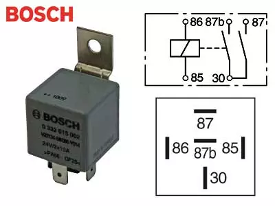 RELE 24V 2X10A 5-NAP. 87B, PITIMELLÄ - Yleisosat ja tarvikkeet - 77206 - 1