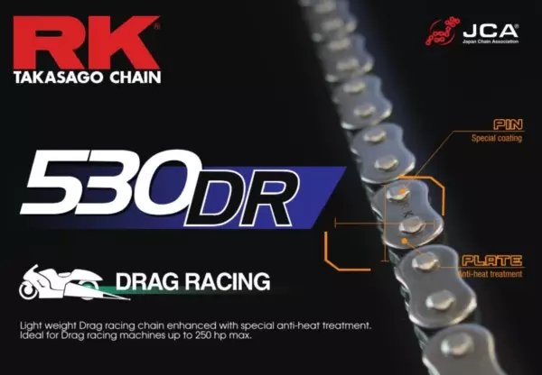 RK 530 DR Drag Race Chain - Moottoripyörän Ketjut & rattaat - 100356 - 1