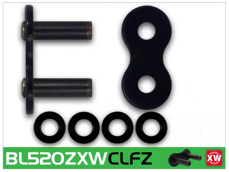 RK BL520 ZXW niittilukko Black Scale - Moottoripyörän Ketjulukot - 99966 - 1