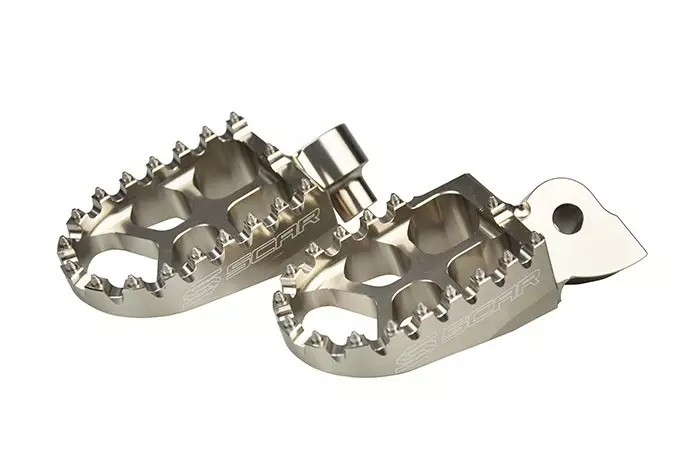 Scar Evolution Footpegs - Yamaha Titanium color - Moottoripyörän Jalkatuki - 92456 - 1