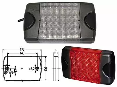 TAKAVALO LED 9-33V 177X100X31 - Yleisosat ja tarvikkeet - 42786 - 1