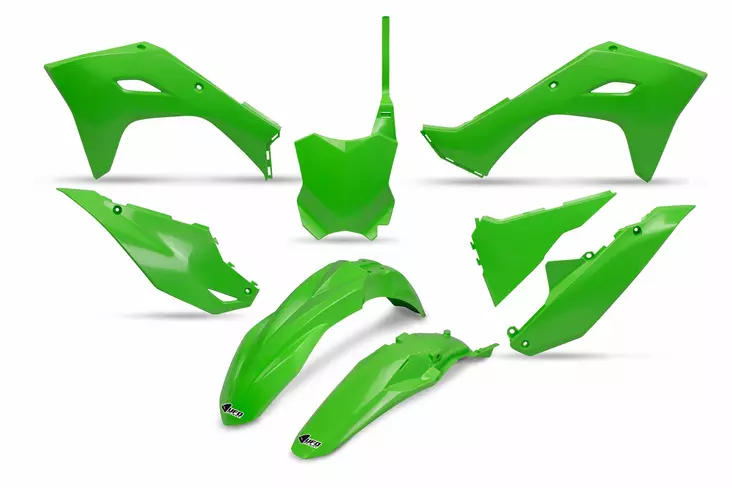 UFO Plastic kit 5-parts OEM Green KX250F 25-.. KX450F 24-.. - Moottoripyörän Muovisarjat - 79946 - 1