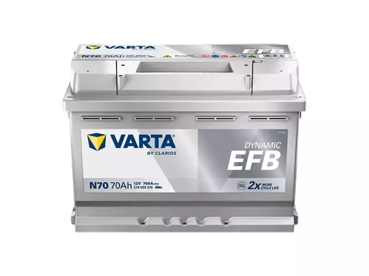 VARTA DYNAMIC EFB 70AH 760A 278X175X190MM -/+ - Yleisosat ja tarvikkeet - 45296 - 1