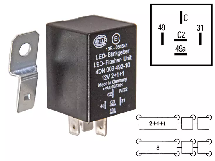 VILKKURELE LED 12V 5-NAP - Yleisosat ja tarvikkeet - 35276 - 1