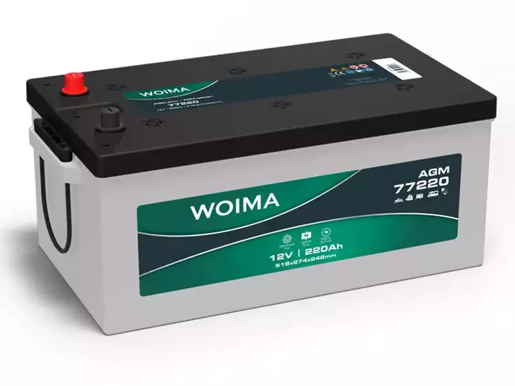 WOIMA AGM SOLAR 220AH 518X274X242 +/- - Yleisosat ja tarvikkeet - 46126 - 1