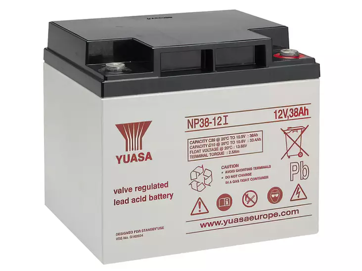 YUASA 12V NP AGM VRLA 38 AH 197X165X170 -/+ - Yleisosat ja tarvikkeet - 46546 - 1