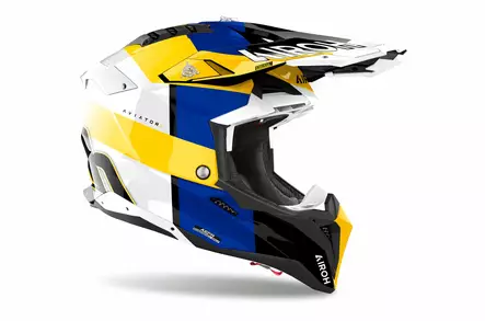 Airoh Kypärä Aviator 3 Monarch Sininen/Keltainen Kiiltävä L - MP Offroad-kypärät - 82186 - 1