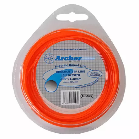 Archer Trimmerin siima, Eco-Trim, Pyöreä, Ø 1,3mm x 15m - Trimmerisiimat - 89296 - 1