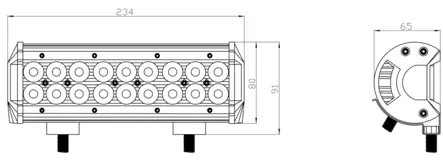 Kinwons Led Kaukovalopaneeli 10-30V 54W Combo - Mönkijän Valot & linssit - 78166 - 1