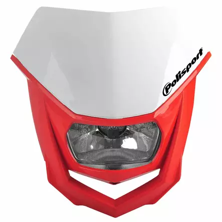 Polisport HALO Headlight White/red (8) - Moottoripyörän Valomaskit - 105626 - 1