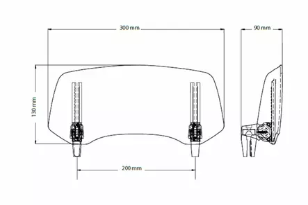 Puig Multi Adjustable Visor 2.0 Clip-On C/Clear - Moottoripyörän Tuulisuojat - 148836 - 1