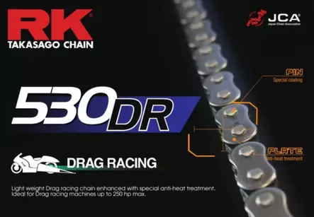 RK 530 DR Drag Race Chain - Moottoripyörän Ketjut & rattaat - 100356 - 1