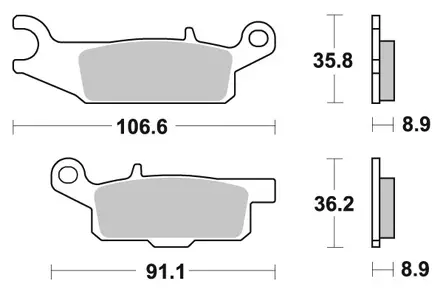 Sbs Jarrupalat Sintered Offroad - Moottoripyörän Jarrupalat - 102436 - 1