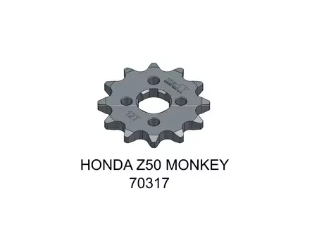 Tec-X Eturatas, 12 hammasta (420), Honda Z50 Monkey - Moottoripyörän Ketjut & rattaat - 101896 - 1