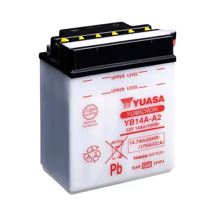 Yuasa akku, YB14A-A2 (cp) Happopatruuna mukana (4) - Yleisosat - Akut - 108476 - 1
