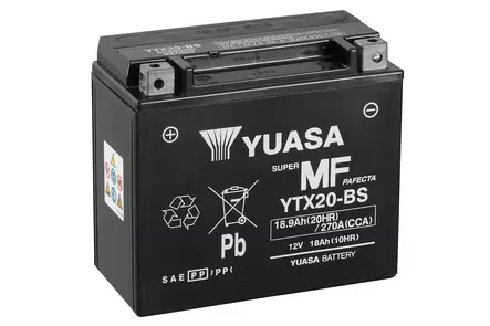 Yuasa akku, YTX20-BS (cp) Happopatruuna mukana (3) - Yleisosat - Akut - 107386 - 1