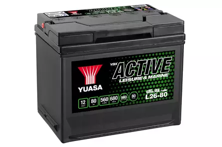 Yuasa L26-80 Active Leisure Battery 12V 80Ah 560A Huom.Rullakkorahti (18) - Yleisosat - Akut - 108366 - 1