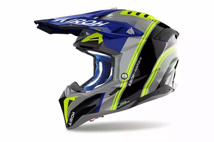 Airoh Kypärä Aviator 3 Hima Sininen Kiiltävä M - MP Offroad-kypärät - 82857 - 1