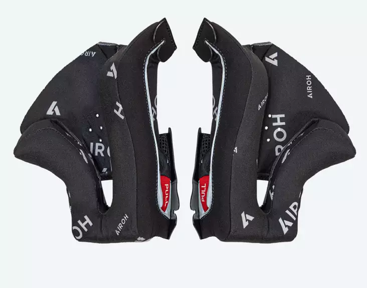 Airoh Twist 3 Cheek pads Black/white L 15mm - MP Poskipalat & Sisustat - 85457 - 1