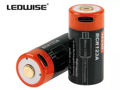 AKKU 16340 2 KPL 700MAH 3,7V MICRO USB LATAUSPORTILLA - Yleisosat ja tarvikkeet - 49277 - 1