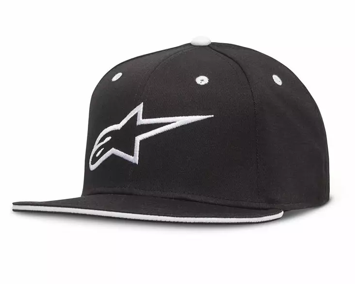 Alpinestars Ageless Flatbill Lippis, musta/White L/XL - ATV Pipot & lippikset - 101967 - 1