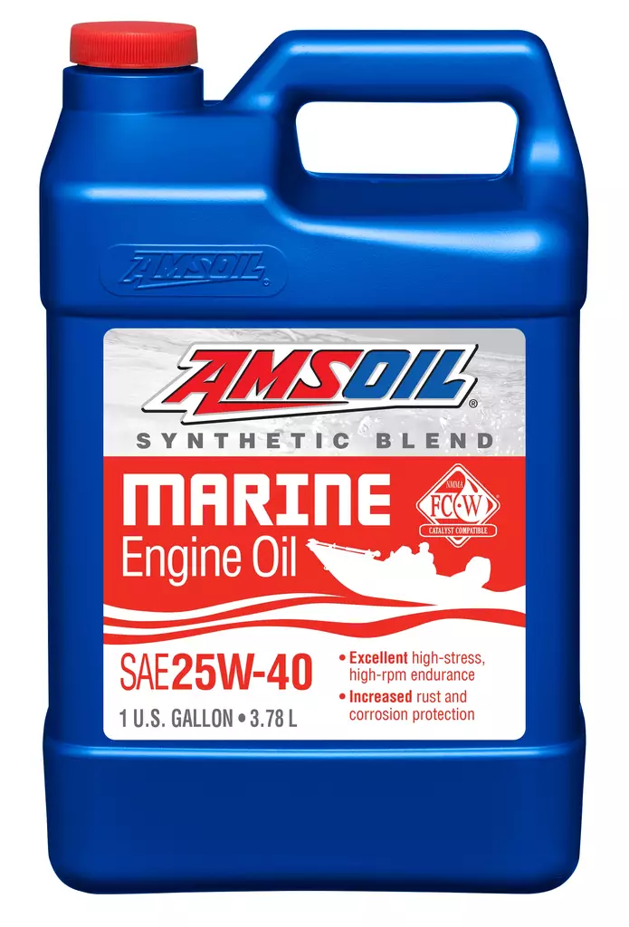 Amsoil 25W-40 Synthetic-Blend Marine Engine Oil 3,78L - Veneöljyt & polttoaineen lisäaineet - 82227 - 1
