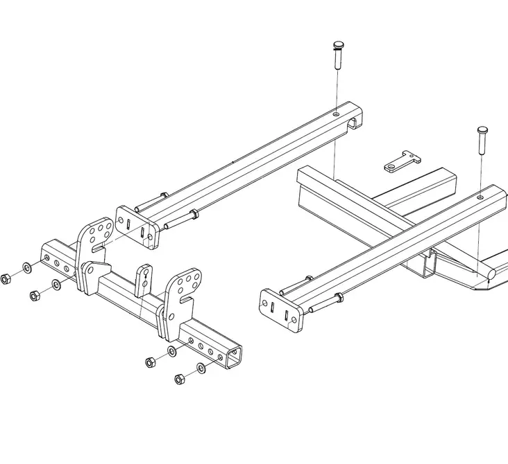 Bronco Adapteri V-auralle 75-804800 Yamaha Lejab puskulevyrunkoon - Mönkijän Puskulevyt - 69557 - 1
