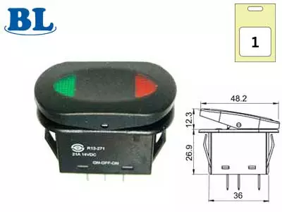 C-PWR KEINUKATKAISIJA ON-OFF-ON IP56 21X37MM - Yleisosat ja tarvikkeet - 43527 - 1